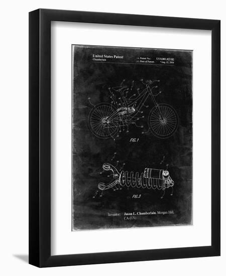 PP735-Black Grunge Bicycle Shock Art-Cole Borders-Framed Giclee Print