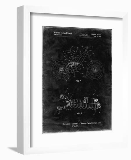 PP735-Black Grunge Bicycle Shock Art-Cole Borders-Framed Giclee Print