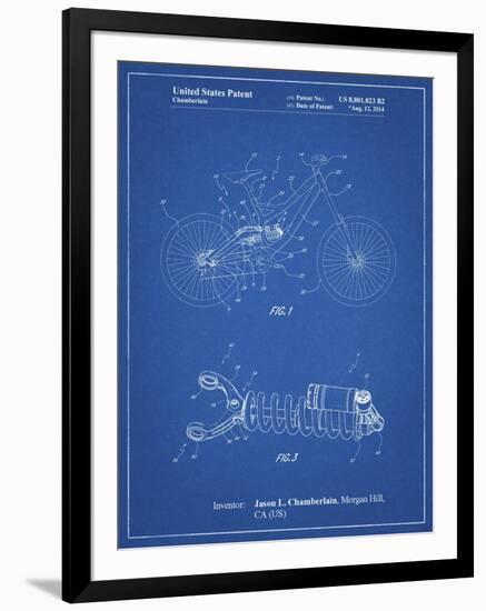 PP735-Blueprint Bicycle Shock Art-Cole Borders-Framed Giclee Print