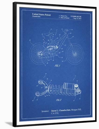 PP735-Blueprint Bicycle Shock Art-Cole Borders-Framed Premium Giclee Print