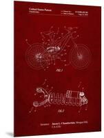 PP735-Burgundy Bicycle Shock Art-Cole Borders-Mounted Premium Giclee Print