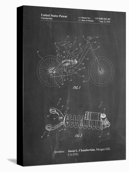 PP735-Chalkboard Bicycle Shock Art-Cole Borders-Stretched Canvas
