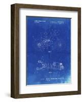 PP735-Faded Blueprint Bicycle Shock Art-Cole Borders-Framed Giclee Print