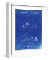 PP735-Faded Blueprint Bicycle Shock Art-Cole Borders-Framed Giclee Print