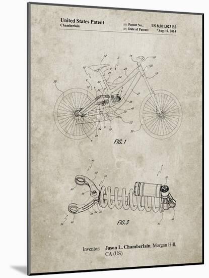 PP735-Sandstone Bicycle Shock Art-Cole Borders-Mounted Giclee Print