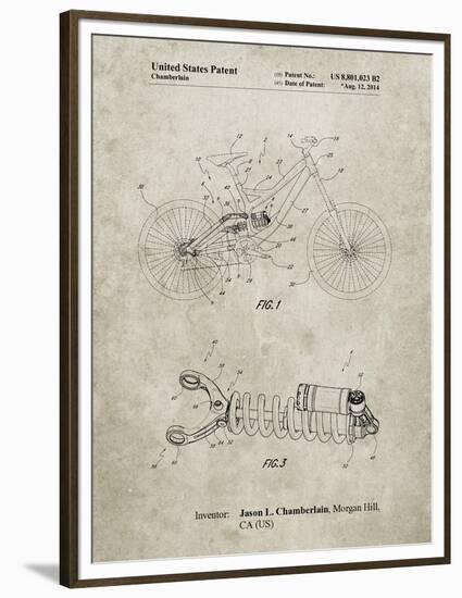 PP735-Sandstone Bicycle Shock Art-Cole Borders-Framed Premium Giclee Print