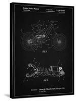 PP735-Vintage Black Bicycle Shock Art-Cole Borders-Stretched Canvas
