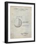 PP736-Antique Grid Parchment Billiard Ball Patent Poster-Cole Borders-Framed Giclee Print