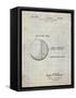 PP736-Antique Grid Parchment Billiard Ball Patent Poster-Cole Borders-Framed Stretched Canvas