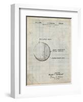 PP736-Antique Grid Parchment Billiard Ball Patent Poster-Cole Borders-Framed Giclee Print