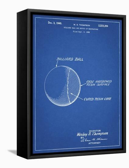 PP736-Blueprint Billiard Ball Patent Poster-Cole Borders-Framed Stretched Canvas