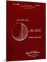 PP736-Burgundy Billiard Ball Patent Poster-Cole Borders-Mounted Premium Giclee Print