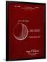 PP736-Burgundy Billiard Ball Patent Poster-Cole Borders-Framed Premium Giclee Print
