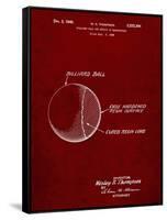 PP736-Burgundy Billiard Ball Patent Poster-Cole Borders-Framed Stretched Canvas