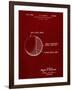 PP736-Burgundy Billiard Ball Patent Poster-Cole Borders-Framed Giclee Print