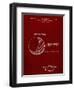 PP736-Burgundy Billiard Ball Patent Poster-Cole Borders-Framed Premium Giclee Print