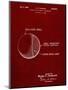 PP736-Burgundy Billiard Ball Patent Poster-Cole Borders-Mounted Premium Giclee Print