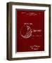 PP736-Burgundy Billiard Ball Patent Poster-Cole Borders-Framed Giclee Print