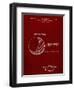 PP736-Burgundy Billiard Ball Patent Poster-Cole Borders-Framed Giclee Print