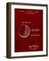 PP736-Burgundy Billiard Ball Patent Poster-Cole Borders-Framed Giclee Print