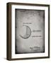 PP736-Faded Grey Billiard Ball Patent Poster-Cole Borders-Framed Giclee Print