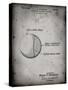 PP736-Faded Grey Billiard Ball Patent Poster-Cole Borders-Stretched Canvas