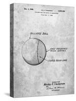 PP736-Slate Billiard Ball Patent Poster-Cole Borders-Stretched Canvas