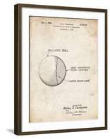 PP736-Vintage Parchment Billiard Ball Patent Poster-Cole Borders-Framed Giclee Print