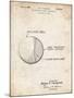 PP736-Vintage Parchment Billiard Ball Patent Poster-Cole Borders-Mounted Giclee Print