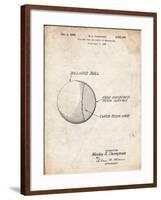 PP736-Vintage Parchment Billiard Ball Patent Poster-Cole Borders-Framed Giclee Print