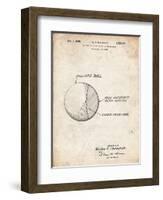 PP736-Vintage Parchment Billiard Ball Patent Poster-Cole Borders-Framed Giclee Print