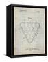 PP737-Antique Grid Parchment Billiard Ball Rack Patent Poster-Cole Borders-Framed Stretched Canvas