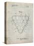 PP737-Antique Grid Parchment Billiard Ball Rack Patent Poster-Cole Borders-Stretched Canvas