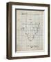 PP737-Antique Grid Parchment Billiard Ball Rack Patent Poster-Cole Borders-Framed Giclee Print