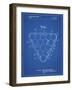 PP737-Blueprint Billiard Ball Rack Patent Poster-Cole Borders-Framed Giclee Print