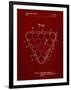 PP737-Burgundy Billiard Ball Rack Patent Poster-Cole Borders-Framed Giclee Print