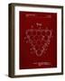 PP737-Burgundy Billiard Ball Rack Patent Poster-Cole Borders-Framed Giclee Print