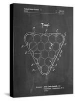 PP737-Chalkboard Billiard Ball Rack Patent Poster-Cole Borders-Stretched Canvas