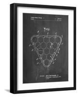 PP737-Chalkboard Billiard Ball Rack Patent Poster-Cole Borders-Framed Giclee Print