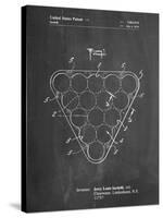 PP737-Chalkboard Billiard Ball Rack Patent Poster-Cole Borders-Stretched Canvas