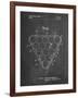 PP737-Chalkboard Billiard Ball Rack Patent Poster-Cole Borders-Framed Giclee Print