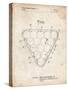 PP737-Vintage Parchment Billiard Ball Rack Patent Poster-Cole Borders-Stretched Canvas