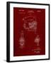 PP739-Burgundy Black & Decker Jigsaw Patent Poster-Cole Borders-Framed Giclee Print