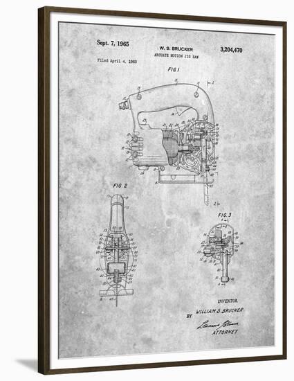 PP739-Slate Black & Decker Jigsaw Patent Poster-Cole Borders-Framed Premium Giclee Print