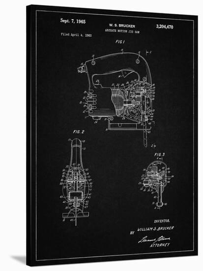 PP739-Vintage Black Black & Decker Jigsaw Patent Poster-Cole Borders-Stretched Canvas