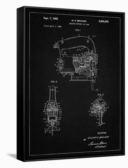 PP739-Vintage Black Black & Decker Jigsaw Patent Poster-Cole Borders-Framed Stretched Canvas