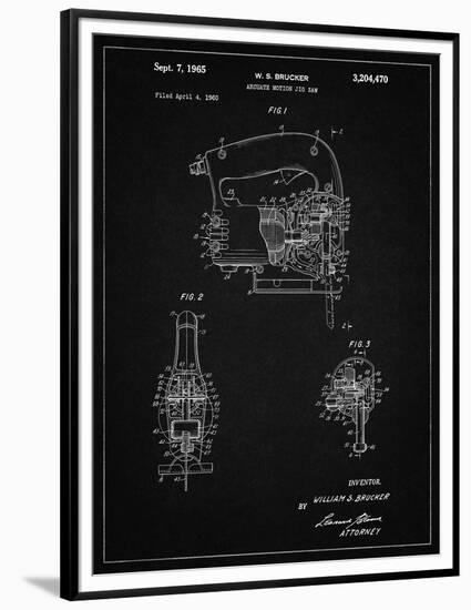 PP739-Vintage Black Black & Decker Jigsaw Patent Poster-Cole Borders-Framed Premium Giclee Print