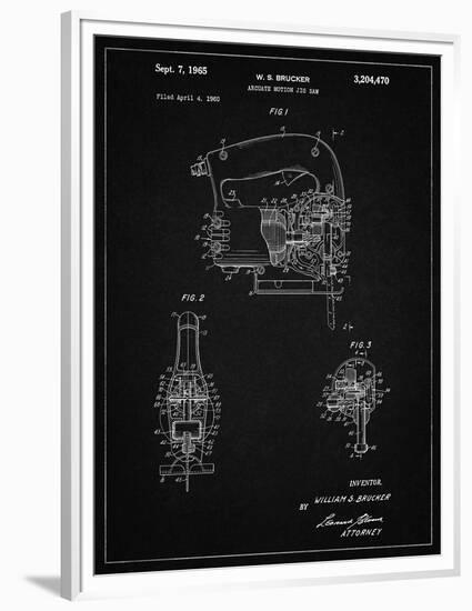 PP739-Vintage Black Black & Decker Jigsaw Patent Poster-Cole Borders-Framed Premium Giclee Print