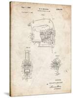 PP739-Vintage Parchment Black & Decker Jigsaw Patent Poster-Cole Borders-Stretched Canvas