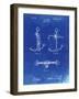 PP745-Faded Blueprint Boat Anchor Patent Poster-Cole Borders-Framed Giclee Print